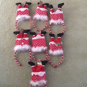 Lot of 7 Christmas Santa Chimney headbands
